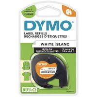 Dymo Letratag Band aufbügelbar weiß 12 mm x 2 m Zubehör Beschriftungsgeräte