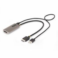 STARTECH.COM 30cm HDMI auf DisplayPort Adapterkabel 8K 60Hz Aktives HDMI 2.1 zu DP 1.4 Adapter USB B
