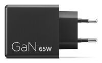 LENOVO Dual Power adapter GaN USB-C AC 100/240 V 65Watt output connectors: 2 black (40AW065BEU)