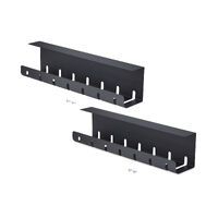 STARTECH.COM 2er-Pack Untertisch Kabelmanagement Tray 53cm Länge pro Ablage Metall Schlitz Kabelorga