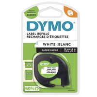 Dymo LT Paper - Black on white - Paper - Belgium - DYMO - LetraTag 100T - LetraTag 100H - 1.2 cm