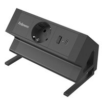 Fellowes Strommodul Schreibtisch 1xSteckdose,USB-A,USB-C sch (100137172)