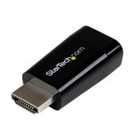 StarTech.com Compact HDMI to VGA Adapter Converter - Ideal for Chromebooks Ultrabooks & Laptops – 1920x1200/1080p - Black