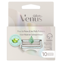 Gillette Venus Intimate Rasierklingen Damen — 10 ORIGINAL Ersatzklingen mit einem Hauch von Aloe Vera für Damenrasierer, Nassrasierer Damen für den Intimbereich