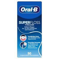 Oral-B Superfloss Zahnseide, Entfernt Plaque & Zahnstein - 50 Fäden