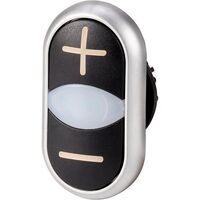 Eaton M22-DDL-S-X4/X5 - Button - Black,Titanium,White - Plastic - IP66 - 32.2 mm - 54.7 mm