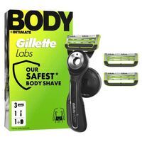 Gillette Labs Body + Intimate Rasierapparat mit 3 Klingen + Handstück