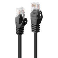 Lindy RJ-45/RJ-45 Cat6 0.3m - 0.3 m - Cat6 - U/UTP (UTP) - RJ-45 - RJ-45 - Black