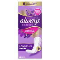 Always Discreet Inkontinenz-Slipeinlagen Für Frauen Long Plus 24 Stück