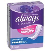 Always Discreet Inkontinenzeinlagen Für Frauen Long Plus 8 Stück