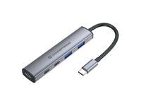 CONCEPTRONIC  4-1 Dock USB-C->2xUSB-C/2xUSB-A/100WPD      gr (HUBBIES22G)