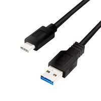 Logilink USB-C Kabel 3.2 Gen1, C/M zu USB-A/M, schwarz 0,5m (CU0167)