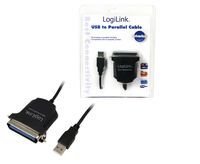 Logilink USB-Kabel Parallel  1.80m schwarz (AU0003C)