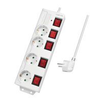 LogiLink LPS252 - 1.5 m - 4 AC outlet(s) - Indoor - Type F - Type F - IP20