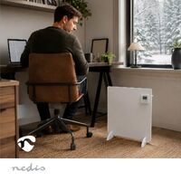 Nedis Multipack Infrarot-Heizpaneel / 425 W / Verstellbares Thermostat / IP44 / Weiss - 4 Stück
