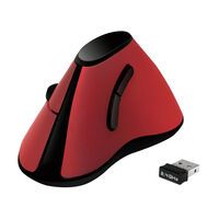 LogiLink TI020 - Right-hand - Vertical design - Optical - RF Wireless - 1200 DPI - Black,Red