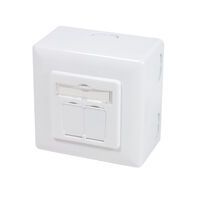 LogiLink NP0039A - RJ-45 - Metallic,White - ISO/IEC 11801 - TIA/EIA 568B.2-1 - 80 mm - 80 mm - 40 mm