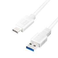 Logilink USB-C Kabel 3.2 Gen1, C/M zu USB-A/M, weiß    3 m (CU0177)