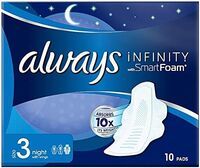 Always Infinity Night Damenbinden mit Flügeln, Größe 3, 10 Stück 