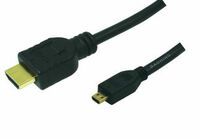 Logilink HDMI-Kabel Ethernet A -> micro D St/St  1.00m bk (CH0030)