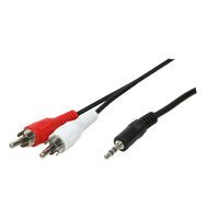 LogiLink 1x3.5mm - 2xRCA - 5m - 3.5mm - 2 x RCA - 5 m - Black