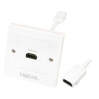 Logilink HDMI Adapter, wall socket, 1-port, white (AH0014)