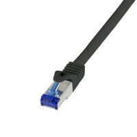 Logilink Patchkabel Ultraflex, Cat.6A, S/FTP, schwarz, 10 m (C6A093S)