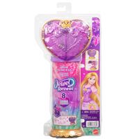 Mattel Disney Princess Jewel Reveal Rapunzel Modepuppe mit 8 Überraschungen wie Juwelenbox und 10 Zu