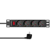 Logilink Steckdosenleiste 4-fach mit Schalter,10"(1HE),2m (PDU4B01)