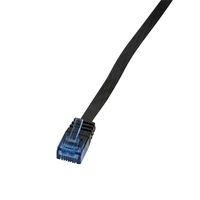 Logilink Flachpatchkabel RJ45 U/UTP Cat6 3.00m schwarz (CF2063U)