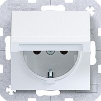 Hager STECKDOSE M.KLAPPDECKEL LWM (WAS1110WM BERKER AX)