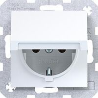 Hager STECKDOSE M.KLAPPDECKEL LWG (WAS1110WG BERKER AX)