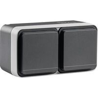 Hager STD.SCHUKO 2-F.WG.KD AP EHBS W (WNC164)