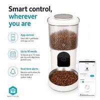 Nedis SmartLife Futterspender für Haustiere / Automatischer Futterautomat für Hunde und Katzen / Wi-Fi / 4.5 l / Android™ / IOS