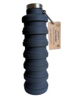 Pandoo  Trinkflasche 700ml faltbar Silikon schwarz 