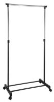 HI  Garderobenständer 80x43x90-160cm mit 4 Rollen 
