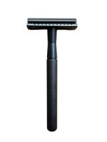 PANDOO Metall Rasierhobel inkl. 10 Klingen schwarz ohne Halterung