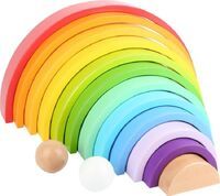small foot Holzbausteine "Regenbogen XL"
