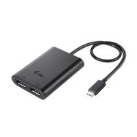I-TEC USB C auf Dual DisplayPort VideoAdapter 2x DisplayPort 4K Ultra HD kompatibel mit Thunderbolt 