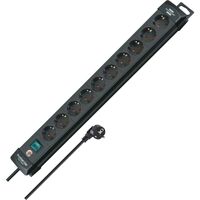 Brennenstuhl BN-1951100100 - 3 m - 10 AC outlet(s) - Black - Plastic - Black