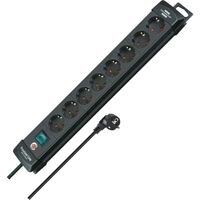Brennenstuhl BN-1951180100 - 3 m - 8 AC outlet(s) - Black - Plastic - Black