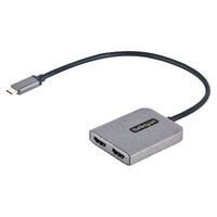 STARTECH.COM USB-C to Dual HDMI MST HUB - Dual HDMI 4K 60Hz - USB Type C Multi Monitor Adapter w/ 1f