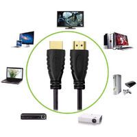 TECHLY HDMI 4K 60Hz High Speed Anschlusskabel 0,5m schwarz mit Ethernet mit 2x19polige vergoldete HD