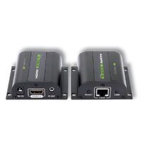 TECHLY HDMI Extender mit IR zur einfachen Uebertragung des HDMI Signals bis 60 Meter via Cat RJ45 Ka