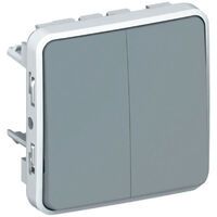 Vaddio Doppelwechselschalter gr AP 10A 250V IP55 69525