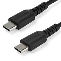StarTech.com 2m USB C Charging Cable - Durable Fast Charge & Sync USB 3.1 Type C to USB C Laptop Charger Cord - TPE Jacket Aramid Fiber M/M 60W Black - Samsung S10 S20 iPad Pro MS Surface - 2 m - USB C - USB C - USB 2.0 - 480 Mbit/s - Black