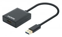 Manhattan 1080p USB-A auf HDMI-Adapter Konverter mit USB 3.2 Gen 1 Typ A-Stecker - Digital