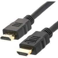 TECHLY High Speed HDMI Kabel mit Ethernet 1m Schwarz 2xHDMI Stecker 19pol. mit Goldbeschichtung AWG3