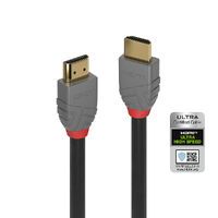 Lindy HDMI Kabel Ultra High Speed 0.5m Anthra Line - Cable - Digital/Display/Video