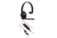HP Poly Blackwire 5210 Monaural USB-C Headset +3.5mm Plug +USB-C/A Adapter (8X230AA)